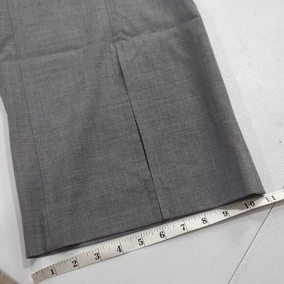 Halston Heritage Dress Pants Womens 8 Gray Wide Leg Split Leg Wool Blend Pants - Picture 13 of 13